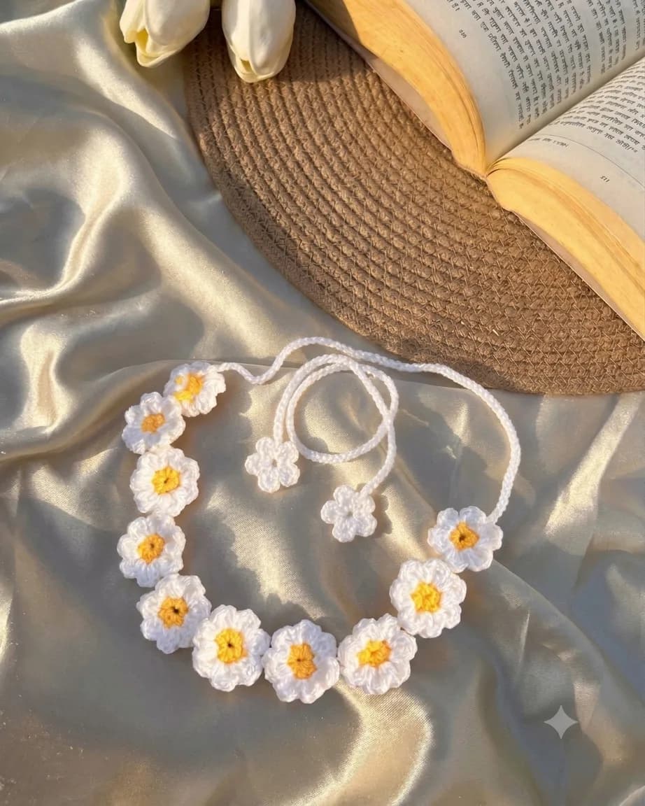 Crochet flower hairband — 2